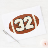 Nummer 32 Fußball-Aufkleber Ovaler Aufkleber (Umschlag)