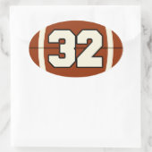 Nummer 32 Fußball-Aufkleber Ovaler Aufkleber (Tasche)