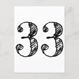 Nummer 33 - 33 Manuskript Alter Einladungspostkarte