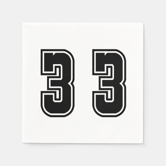 Nummer 33 serviette (Vorderseite)