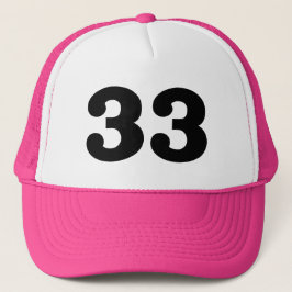 Nummer "33" truckerkappe