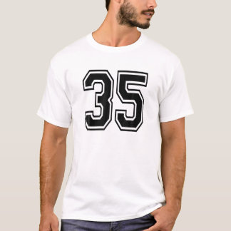 Nummer 35 Sports Jersey Player Uniform Number 35th T-Shirt