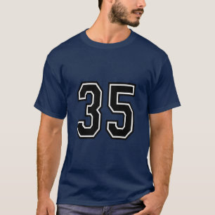 Nummer 35 Varsity-Sportstrikot 35. Geburtstag T-Shirt