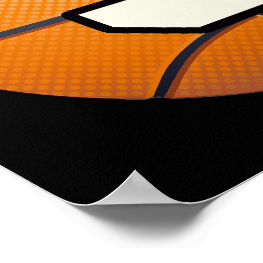 Nummer 3 Basketball Poster (Ecke)