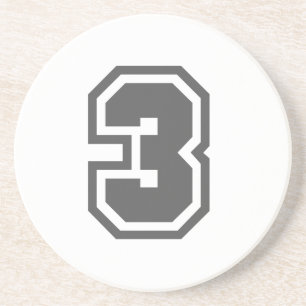 Nummer 3 getränkeuntersetzer