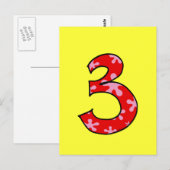 Nummer 3 postkarte (Vorne/Hinten)