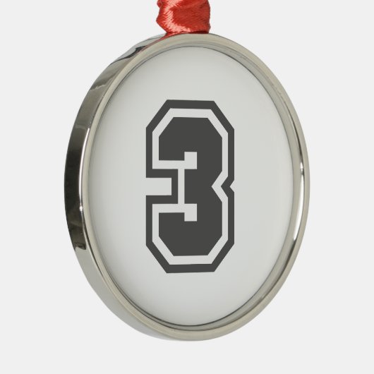 Nummer 3 silbernes ornament (Rechts)