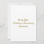 Nummer 40 Foto Hochzeit Jahrestag Einladung (Rückseite)