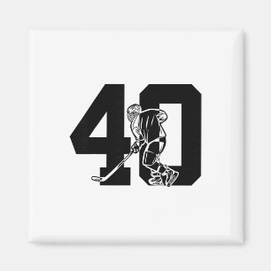 Nummer 40 Jahre Eishockey 40. Geburtstag Magnet