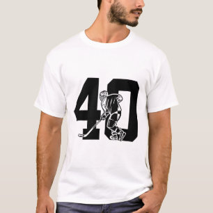 Nummer 40 Jahre Eishockey 40. Geburtstag T-Shirt