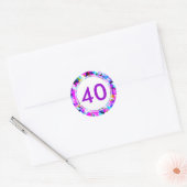Nummer 40 - Rundaufkleber Runder Aufkleber (Umschlag)