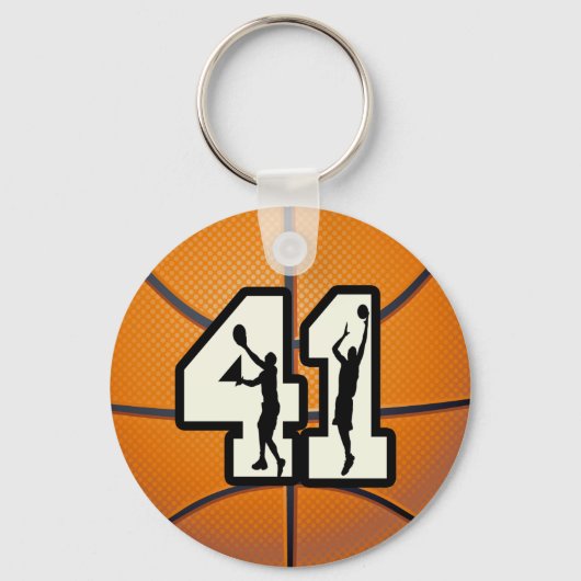 Nummer 41 Basketball Schlüsselanhänger (Vorderseite)