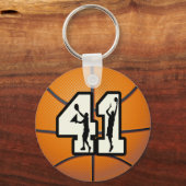 Nummer 41 Basketball Schlüsselanhänger (Vorderseite)