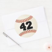 Nummer 42 Baseball Runder Aufkleber (Umschlag)