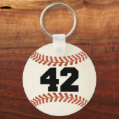 Nummer 42 Baseball Schlüsselanhänger (Vorderseite)
