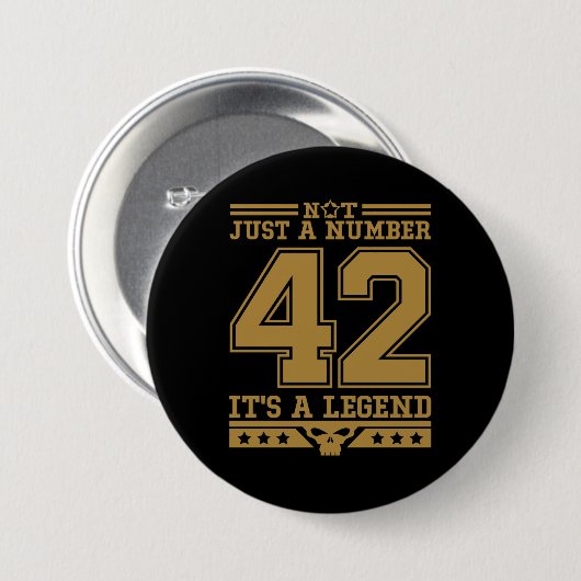 Nummer 42 button (Vorne & Hinten)