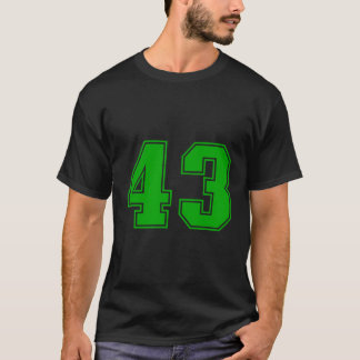 Nummer 43 des Green Sports Fan Jersey T-Shirt