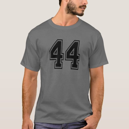 Nummer 44 Sports Jersey Player Uniform Number 44. T-Shirt (Vorderseite)