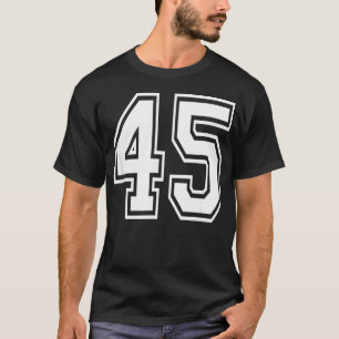 Nummer 45 45. Geburtstag Spieler Team Nummeriert T-Shirt