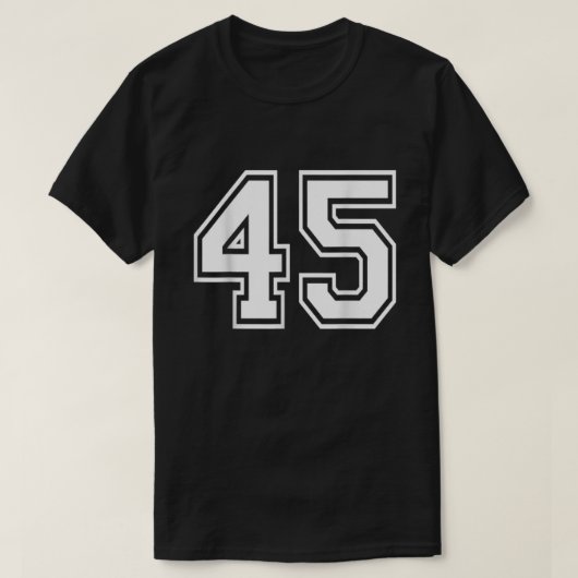 Nummer 45 Varsity Sports Team Jersey 45. Geburtsta T-Shirt (Design vorne)