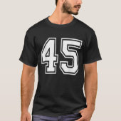 Nummer 45 Varsity Sports Team Jersey 45. Geburtsta T-Shirt (Vorderseite)