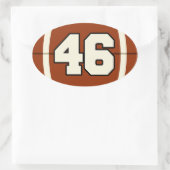 Nummer 46 Fußball-Aufkleber Ovaler Aufkleber (Tasche)
