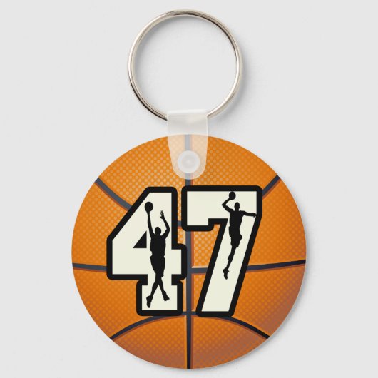 Nummer 47 Basketball Schlüsselanhänger (Vorderseite)