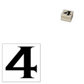 Nummer 4 Briefmarke aus Kautschuk Gummistempel (Stempel)