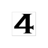 Nummer 4 Briefmarke aus Kautschuk Gummistempel (Prägung)