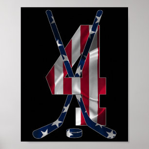 Nummer 4 Jahre Eishockey 4. Geburtstag _1  Poster