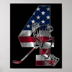 Nummer 4 Jahre Eishockey 4. Geburtstag (1) Poster