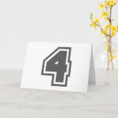 Nummer 4 karte (Gelbe Blume)