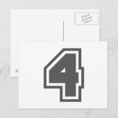 Nummer 4 postkarte (Vorne/Hinten)
