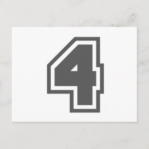 Nummer 4 postkarte