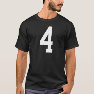 Nummer 4 Schulung für den hinteren Design-Fußball T-Shirt