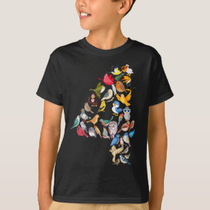 Nummer 4 Thema Vögel 4 Jahre Junge Kinder T-Shirt