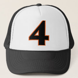 Nummer "4" truckerkappe