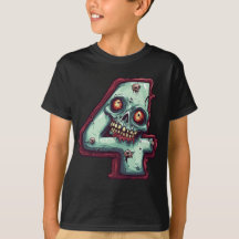 Nummer 4 Zombie Halloween Thema 4 Jahre alte Kinde