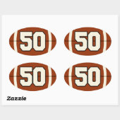 Nummer 50 Football StIcker (Blatt)