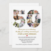 Nummer 50 Foto Hochzeit Jahrestag Einladung (Vorne/Hinten)