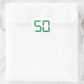 Nummer - 50 runder aufkleber (Tasche)