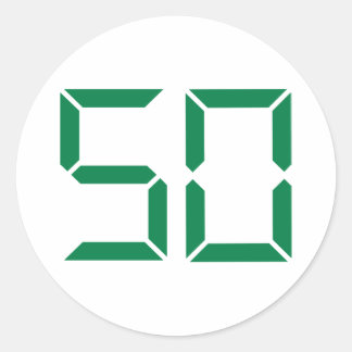 Nummer - 50 runder aufkleber