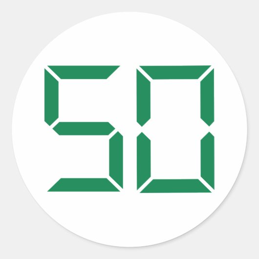 Nummer - 50 runder aufkleber (Vorderseite)
