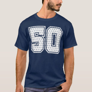 Nummer 50 Sportseam 50. Jersey Varsity Geburtstag T-Shirt