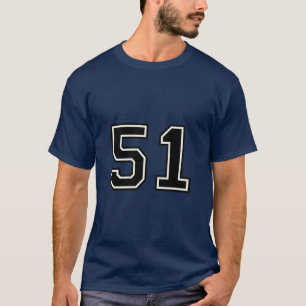 Nummer 51 Varsity-Sportstrikot 51. Geburtstag T-Shirt