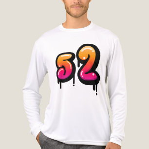 Nummer 52 Graffiti-Tropfen-Blase Tri-Blend Shirt