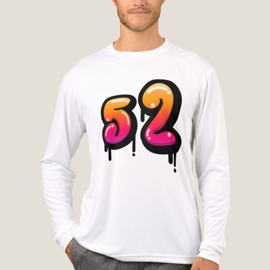 Nummer 52 Graffiti-Tropfen-Blase Tri-Blend Shirt (Vorderseite)