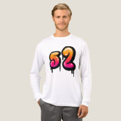 Nummer 52 Graffiti-Tropfen-Blase Tri-Blend Shirt (Vorderseite komplett)