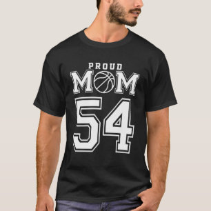 Nummer 54 Custom Proud Basketball Mama Personalisi T-Shirt