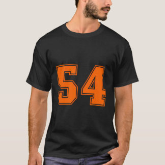 Nummer 54 Orange Sports Jersey Glückszahl T-Shirt